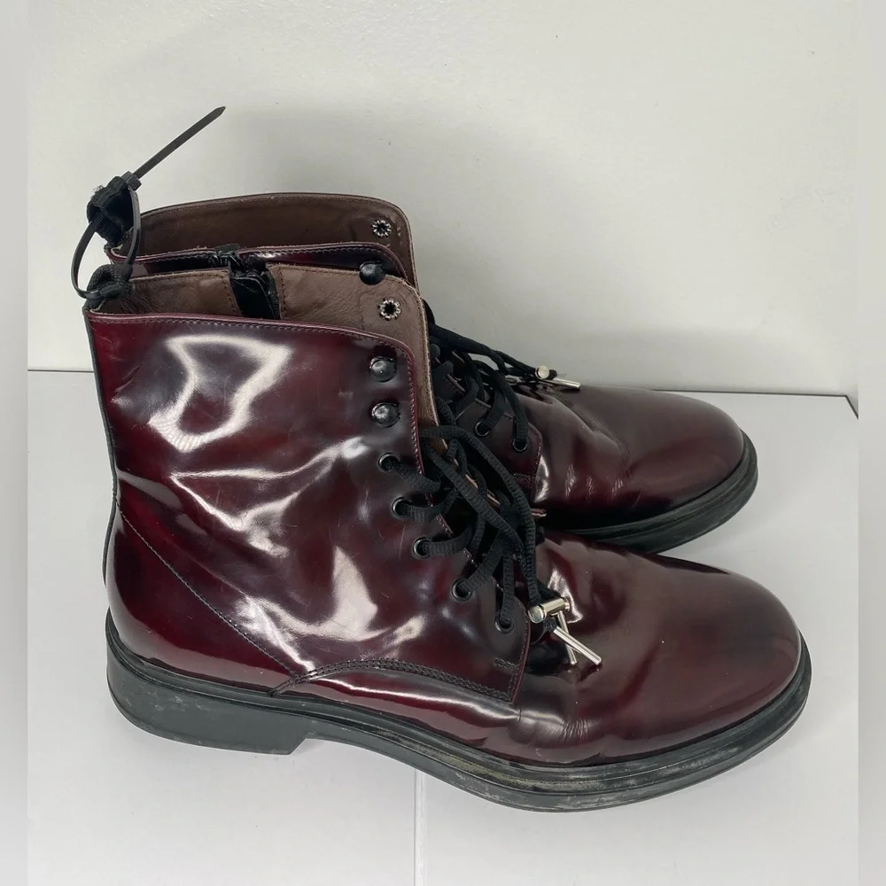 BOEMOS Men's Italian Burgundy Boots